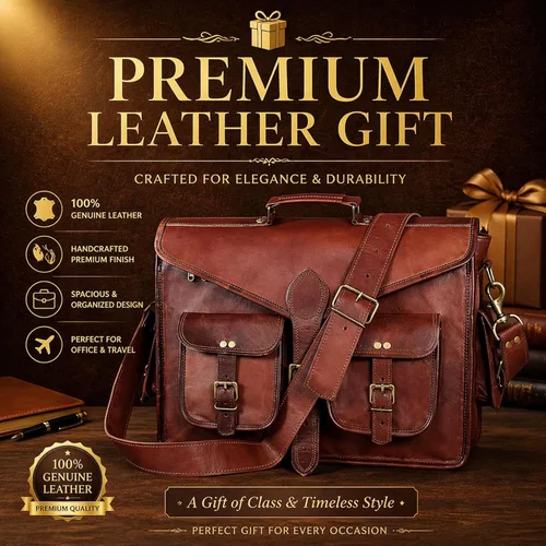 Miniatura 7 de cuero Bolsa de cuero para portátil de 15 pulgadas, maletín de oficina, bolsa de viaje cruzada para hombres y mujeres, bolsa universitaria, bolsa