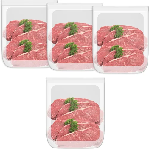 Miniatura 9 de Bolsas de Alimentos Reutilizables, Paquete de 12 Bolsas de Almacenamiento de Alimentos 100% Silicona que se Mantienen de Pie con Cierre Hermético