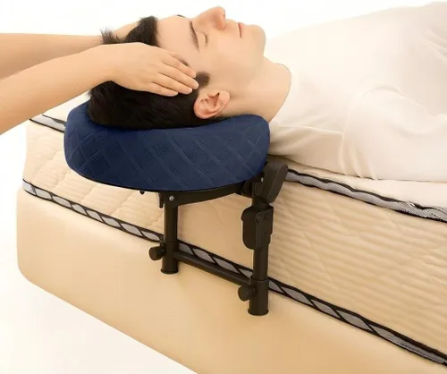 Reposacabezas de masaje para cama, cuna ajustable para masaje facial en casa, kit de mesa de masaje portátil para colchón de dormir, almohada boca