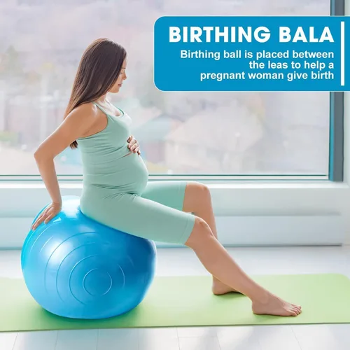 Miniatura 4 de Pelota de maní para niños Terapia, 90x45 cm Anti-explosión con bomba, pelota de ejercicio de calidad de gimnasio para yoga, físico, entrenamiento