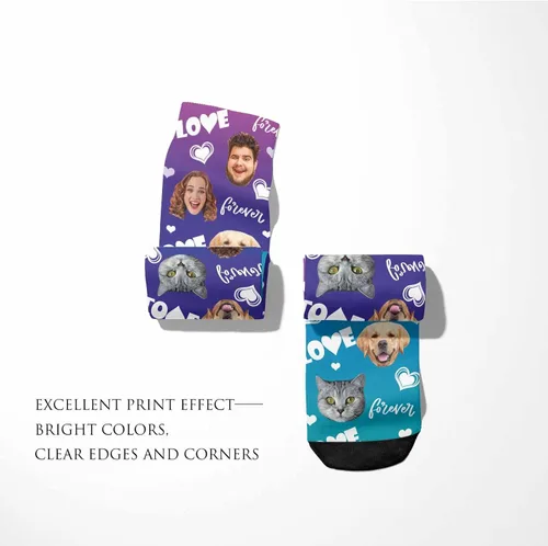 Miniatura 226 de Artsadd Calcetines personalizados para mujeres y hombres, amantes de los perros y gatos, regalos divertidos unisex personalizados