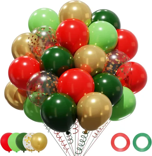 Miniatura 34 de Patimate Juego de globos de confeti negro y dorado, kit de 50 piezas de globos de látex de confeti metálico dorado negro y blanco de 12 pulgadas