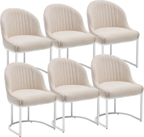 Miniatura 29 de Juego de 2 sillas de comedor de terciopelo, sillas de comedor tapizadas con patas de metal dorado, sillas auxiliares modernas para cocina, sillas