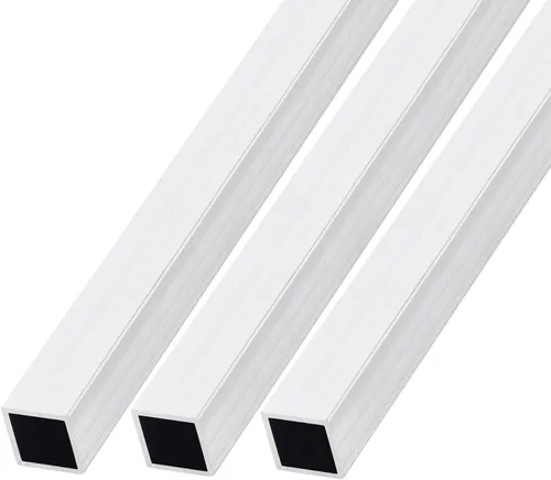 METALLIXITY Tubo cuadrado de aluminio (0.787 in x 0.787 in x 0.059 in x 7.874 in) 3 piezas, tubo de aluminio 6063 - para muebles del hogar,