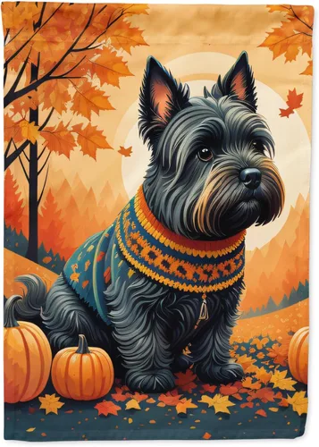 Miniatura 23 de Caroline's Treasures DAC1001GF Affenpinscher - Bandera decorativa para jardín de otoño, decoración para patio exterior, patio, parterres