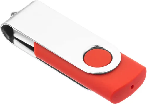 EASTBULL - Unidad flash USB de 1 GB, 1 unidad de pulgar USB 2.0 giratoria USB Stick Memory Stick Metal Thumb Drive (rojo)