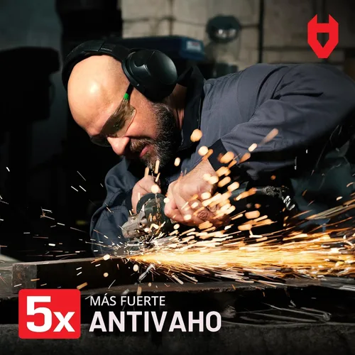 Miniatura 4 de NoCry Gafas de seguridad tintadas para hombres y mujeres con lentes envolventes antivaho y resistentes a los arañazos, patillas ajustables y Negro
