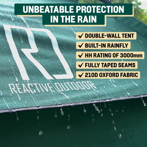 Miniatura 5 de Reactive Outdoor Tent - 3 Second Tent - 3 Sec Instant Pop Up Tent - Easy and Quick Setup Camping Tent - 1 Person Setup Waterproof Double Layer