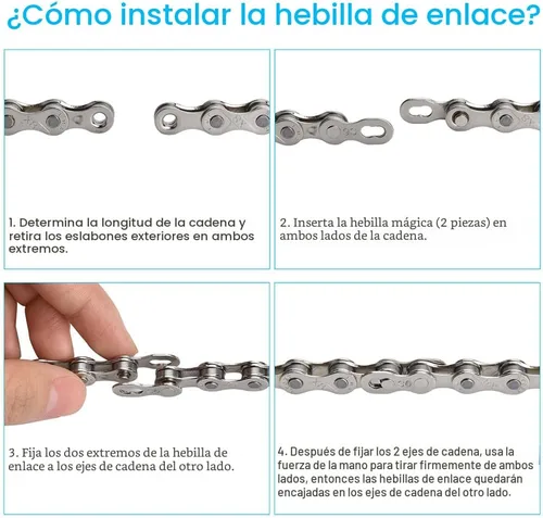 Miniatura 7 de Alicates de eslabones de bicicleta + herramienta divisora de cadena + comprobador de cadena + 3 pares de eslabones faltantes de bicicleta, abridor