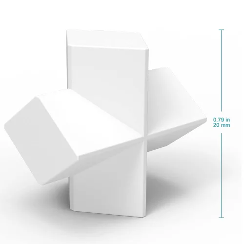 Miniatura 2 de StonyLab Paquete de 4 barras agitadoras magnéticas en forma de cruz, mezclador de agitación blanco recubierto de PTFE de 0.787 x 0.315 in