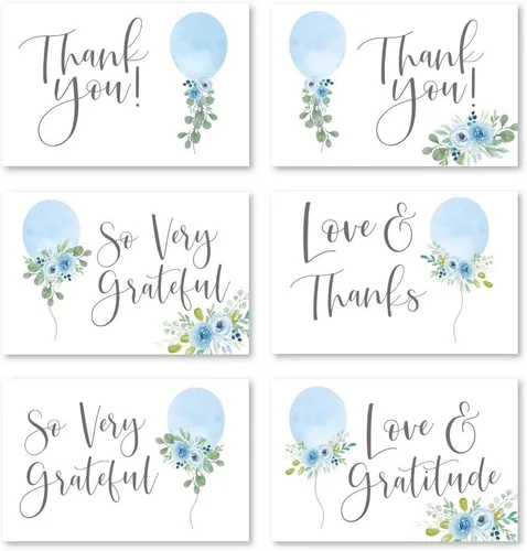 Miniatura 9 de Hadley Designs Tarjetas de agradecimiento para baby shower con sobres, 24 tarjetas de agradecimiento para bebé, regalo de 4 x 6 pulgadas, notas