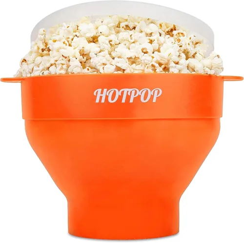 Miniatura 7 de El original Hotpop - Palomitas de maíz para microondas, máquina de palomitas de silicona, cuenco plegable sin BPA y apto para lavavajillas - 20 Gris
