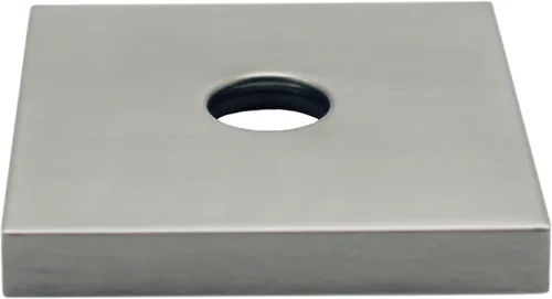 Miniatura 2 de Corla Brida cuadrada moderna para brazo de ducha de 3.5 pulgadas, placa universal extra grande de repuesto (níquel cepillado)