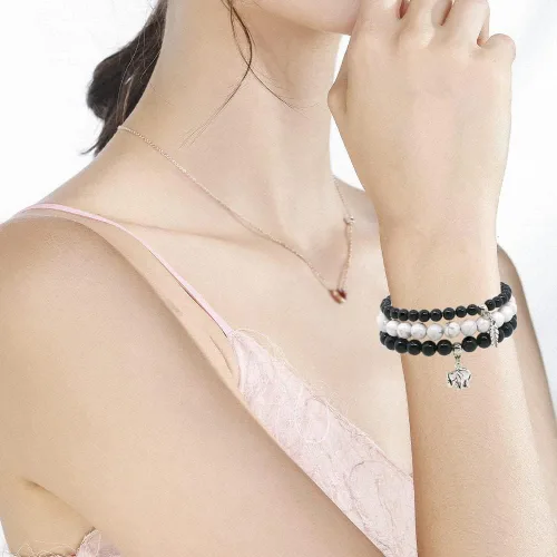Miniatura 6 de C&L Accessories Pulseras de cuentas de chakras para mujeres, hombres y adolescentes, 3 pulseras curativas, juego de pulseras elásticas de bolas