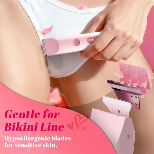 Miniatura 2 de Recortadora de Bikini para Mujeres – Afeitadora Eléctrica Suave para Áreas Sensibles, Afeitadora Recargable USB-C Impermeable para Cuerpo y Cara