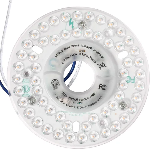 Miniatura 8 de Kit de actualización de luz LED para ventilador de techo de 4.92 pulgadas, luz empotrada de techo, panel de repuesto de luz de ventilador de techo