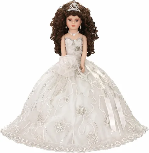 Miniatura 9 de KINNEX COLLECTIONS SINCE 1997 Muñeca de porcelana de 18 pulgadas de paraguas de quinceañera (Quince Años) KK18725-4 (Azul bebé)