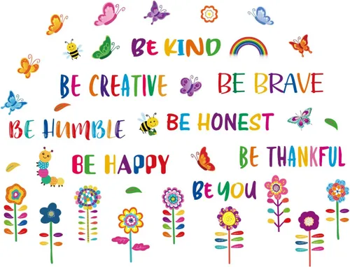 Miniatura 2 de Calcomanía de pared inspiradora con texto en inglés «Be Kind Be Creative extraíble» con texto en inglés «Be Kind Be Creative» con texto en inglés