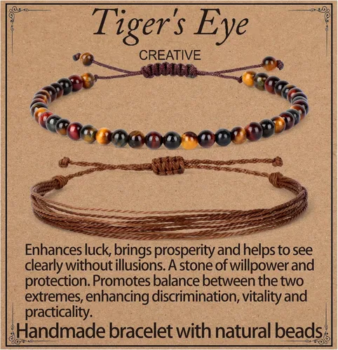 Miniatura 71 de LPBeads Pulsera de piedra natural hecha a mano de tamaño ajustable