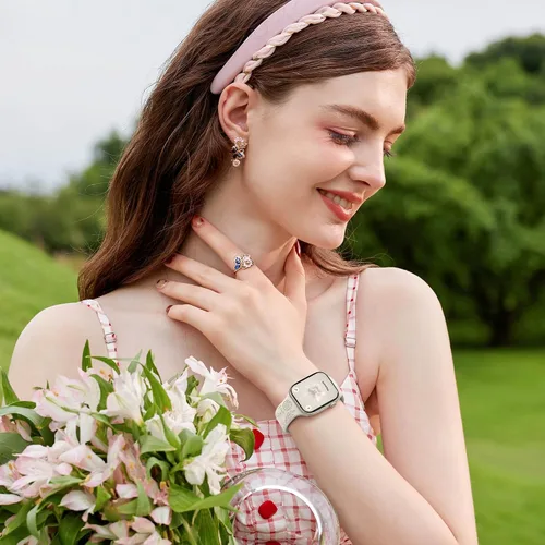 Miniatura 7 de SNBLK Paquete de 6 correas florales grabadas compatibles con Apple Watch de 40mm 41mm 42mm 38mm 44mm 45mm 46mm 49mm, mujeres y hombres, correa