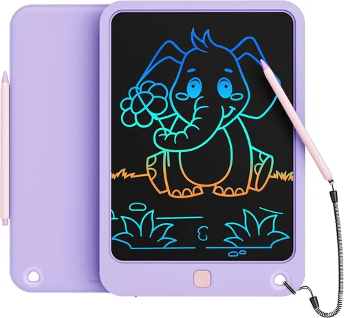 Miniatura 9 de Tableta de escritura LCD de 10 pulgadas, juguetes para niños y niñas de 3, 4, 5, 6, 7, 8, 9, 10 años, tableta de dibujo de garabatos colorida