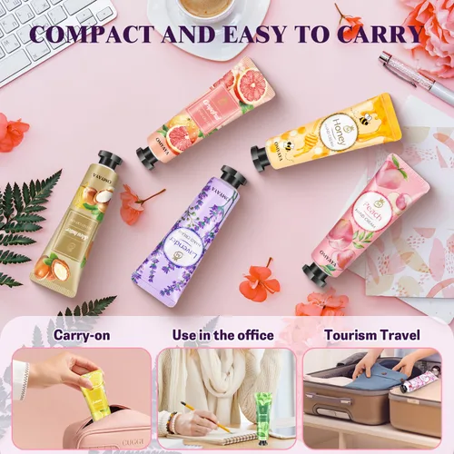 Miniatura 5 de Paquete de 120 lociones a granel, regalos de agradecimiento para profesores, mini juego de regalo de crema de manos, loción de tamaño de viaje