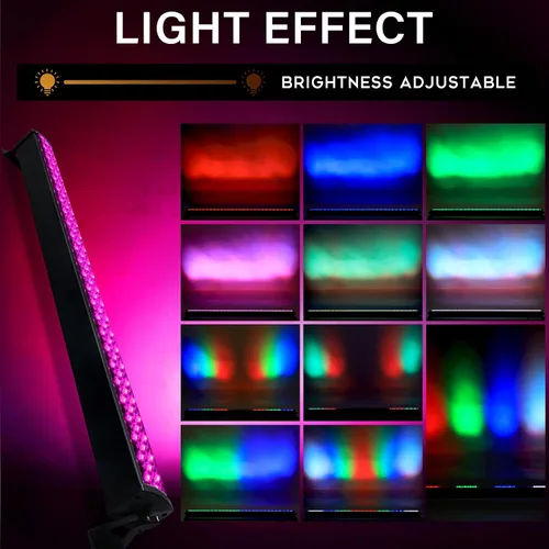 Miniatura 5 de 4 unids 3 en 1 DMX 26 canal etapa luz 240 LED DJ pared lavado lineal barra luz pared arandela