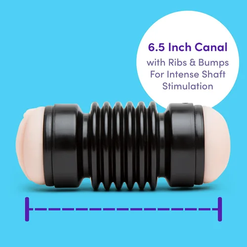 Miniatura 3 de Lovehoney Thrust Pro Ultra Gigi - Masturbador masculino de doble extremo, vagina y culo realistas de 6.5 pulgadas con canal texturizado, juguetes