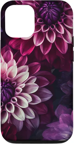 Miniatura 27 de iPhone 11 Dahlia Flower Floral Nature Garden Funda con diseño granate rosa y morado