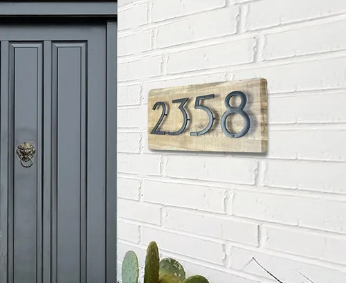 Miniatura 13 de NACH Números de casa flotantes, números de casa negros de aluminio de 6 pulgadas para exteriores, número 5, números de puerta con accesorios