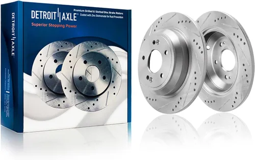 Miniatura 59 de Detroit Axle - Rotores de freno para Toyota Avalon 2020-2021 Camry 2020-2024, repuesto de rotores de freno de disco perforados y ranurados: rotor