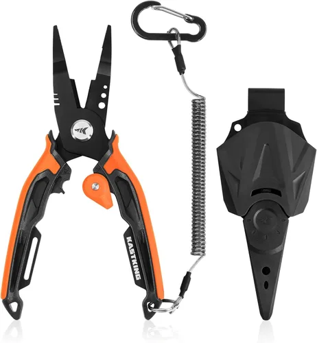 Miniatura 11 de KastKing AeroVice Alicates de pesca de 7.5 pulgadas, acero inoxidable 420, construcción de un solo cuerpo, ligeros y resistentes a la corrosión