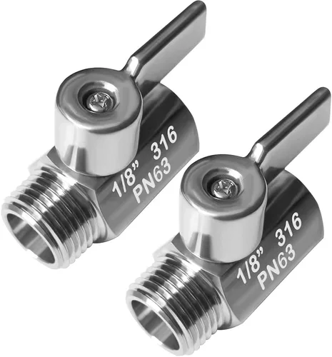 Miniatura 8 de Beduan Mini válvula de bola de acero inoxidable (316) 1" NPT macho x NPT hembra mini válvula de cierre de bola