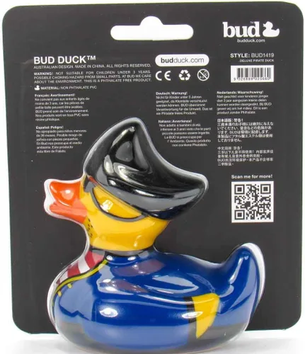 Miniatura 6 de Juguete de baño de pato de goma pirata de Bud Duck Elegante embalaje de regalo - "Shiver me timbers!" Seguro para niños Coleccionable