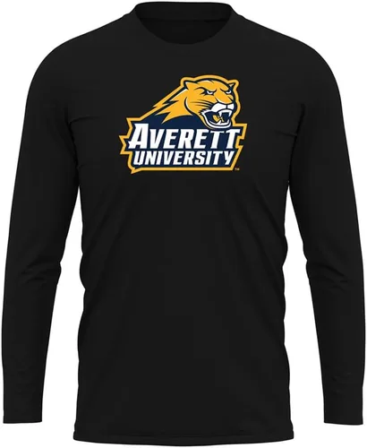 Miniatura 196 de Camisa deportiva de manga larga oficial de la NCAA Collegiate para hombre, colección negra con logotipo primario