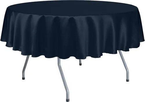 Miniatura 12 de Ultimate Textile Herringbone - Fandango 84-Inch Round Tablecloth, Black