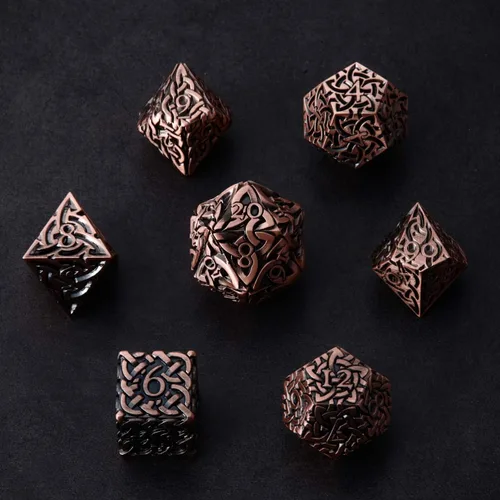 Miniatura 8 de KakapopoTCG. - Juego de dados de metal poliédrico, 7 piezas, extra pesado, extra grande, para Dungeons and Dragons. Call of Cthulhu, Pathfinder