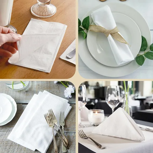 Miniatura 8 de Servilleta de cena premium de 2 capas 1/8 de pliegue (paquete de 100 unidades) 15 x 17 pulgadas