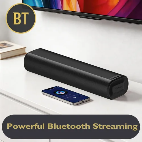 Miniatura 4 de LEMEGA Barra de sonido Edge X1 2.0 para TV con HDMI ARC, potente altavoz RMS de 50 W, transmisión Bluetooth, óptica, AUX y USB, barra de sonido