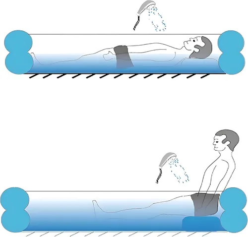 Miniatura 4 de Bañera inflable portátil para adultos, kit de ducha de cabecera de PVC con almohada, incluye bomba de aire y bolsa de agua, ideal para ancianos