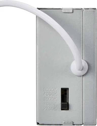 Miniatura 9 de Maxxima Foco empotrable LED cuadrado ultrafino de 4 pulgadas, 5 CCT seleccionables a color, 2700 K/3000 K/3500 K/4000 K/5000 K, 700 lúmenes, borde