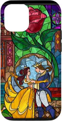 Miniatura 27 de Disney Beauty and the Beast Belle y Príncipe - Funda de vidrio manchado para iPhone 12 Pro Max