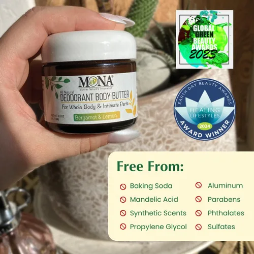 Miniatura 6 de MONA Crema desodorante natural para todo el cuerpo para mujeres y hombres, para partes privadas, sin bicarbonato de sodio ni aluminio, agradable