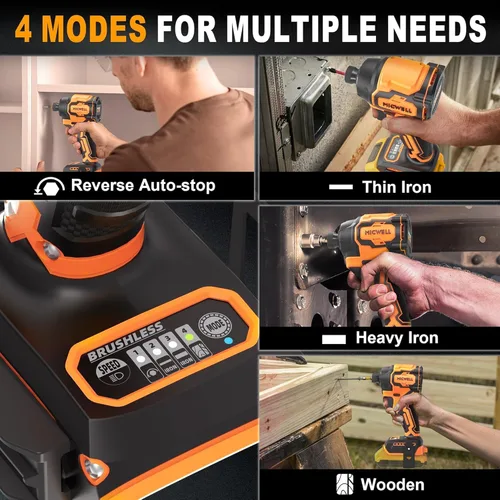 Miniatura 5 de Kit combinado de destornillador de impacto inalámbrico y taladro (solo herramienta) compatible con batería Dewalt de 20V Max, hasta 2300 in-lbs