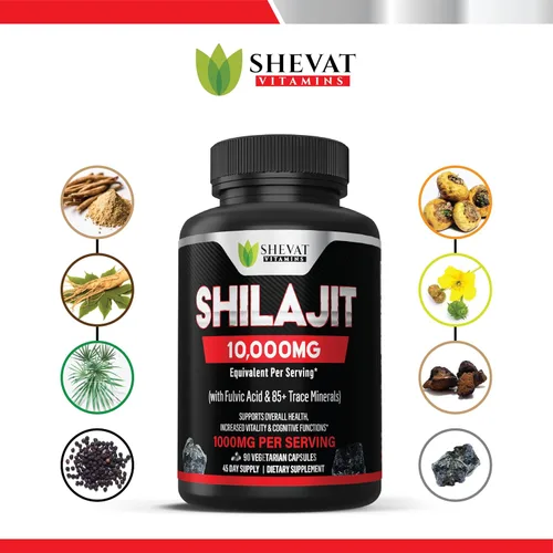 Miniatura 4 de Shilajit Cápsulas de 22000 mg y más de 85 minerales traza para energía y apoyo inmunológico, shilajit orgánico para hombres y mujeres, pastillas