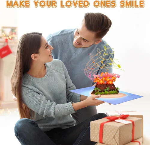 Miniatura 5 de I LAVA YOU - Tarjeta de felicitación de 5º aniversario para esposa, marido, pareja, musical en 3D, romántica tarjeta de aniversario de quinto