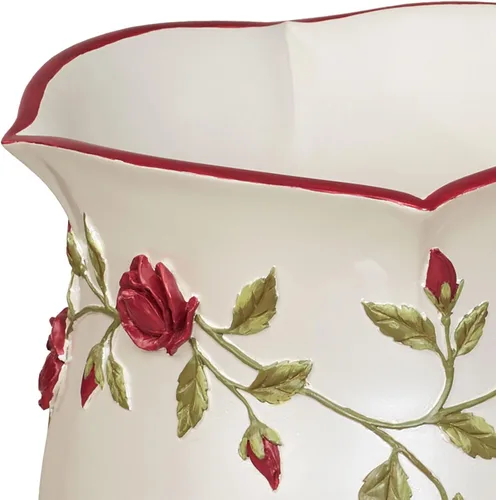 Miniatura 4 de Touch of Class Vining Rose Wastebasket Pearl
