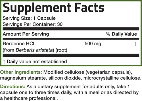 Miniatura 7 de Bronson Berberina como berberina HCI Berberis Aristata 500mg por cápsula vegetariana sin OMG, 30 cápsulas vegetarianas