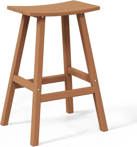 Miniatura 67 de WestinTrends Malibu - Juego de 2 taburetes para sillín para exteriores/patio, 24 alturas, color rojo