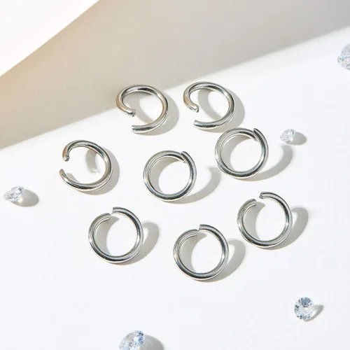 Miniatura 4 de DanLingJewelry 1000 anillos de salto abiertos de acero inoxidable 304 calibre 17 de 0.394 in para hacer joyas, conectores de joyería, encontrar